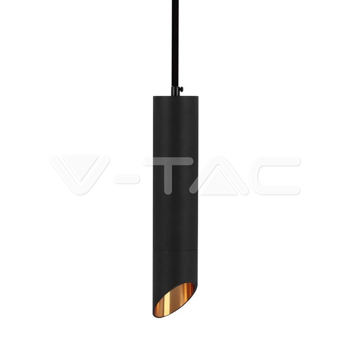 V-TAC 6684, GU10 Pendant Light Black Ø55x200 mm