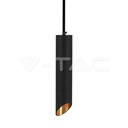 V-TAC 6684, GU10 Pendant Light Black Ø55x200 mm