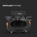 V-TAC 6659, GU10 Holder Round Black