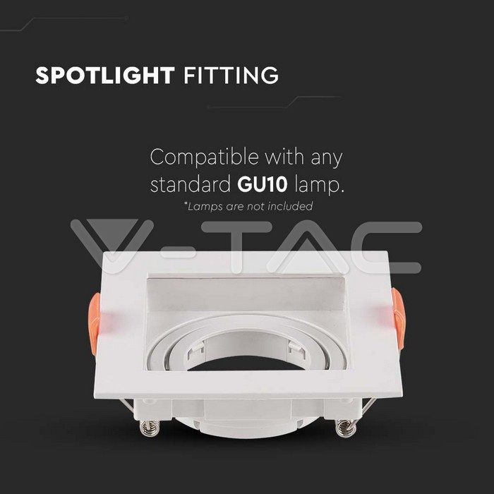V-TAC 6656, GU10 Holder Square White