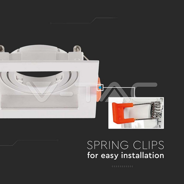 V-TAC 6656, GU10 Holder Square White