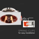 V-TAC 6655, GU10 Holder Square White Frame Rose Gold Reflector