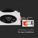 V-TAC 6651, GU10 Holder Square White Frame Black Reflector