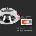 V-TAC 6647, GU10 Holder Round White Frame Chrome Reflector