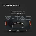 V-TAC 6635, GU10 Holder Square Black