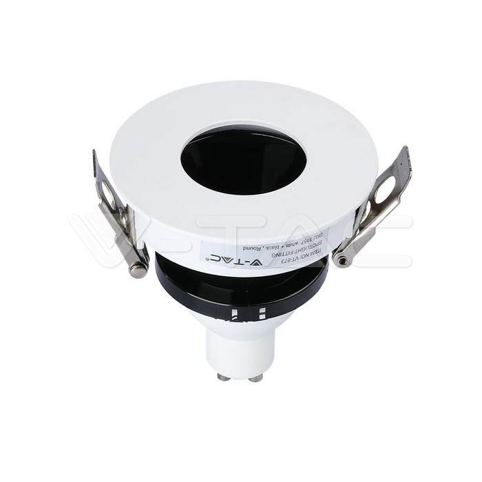 V-TAC 3157, GU10 Holder White Black Round