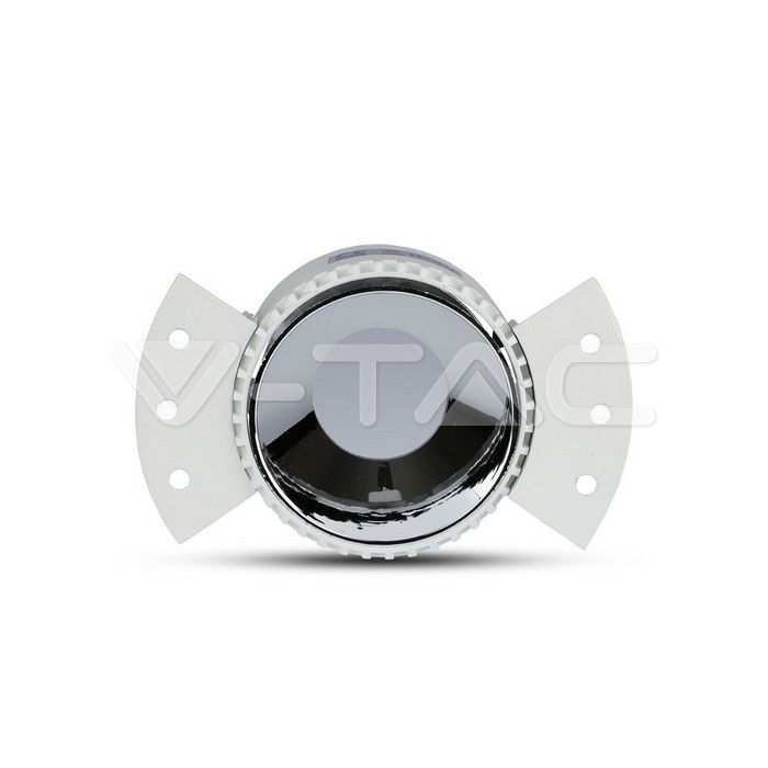V-TAC 8879, GU10 Holder Round White Frame Chrome Reflector