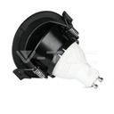 V-TAC 8608, GU10 Holder Round Half Black & Black