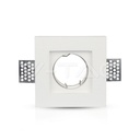 V-TAC 3651, GU10 Housing Square Gypsum White 100x100 mm