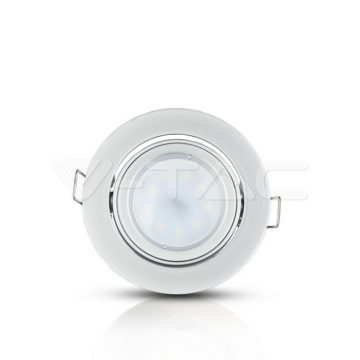 V-TAC 3647, GU10 Housing Round Silver Grey