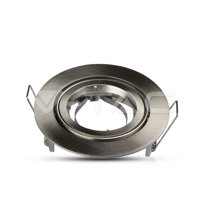 V-TAC 3646, GU10 Housing Round Satin Nickel