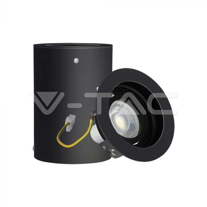 V-TAC 3628, GU10 Housing Round Black