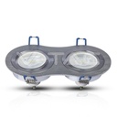 V-TAC 3602, 2x GU10 Housing Round Aluminum