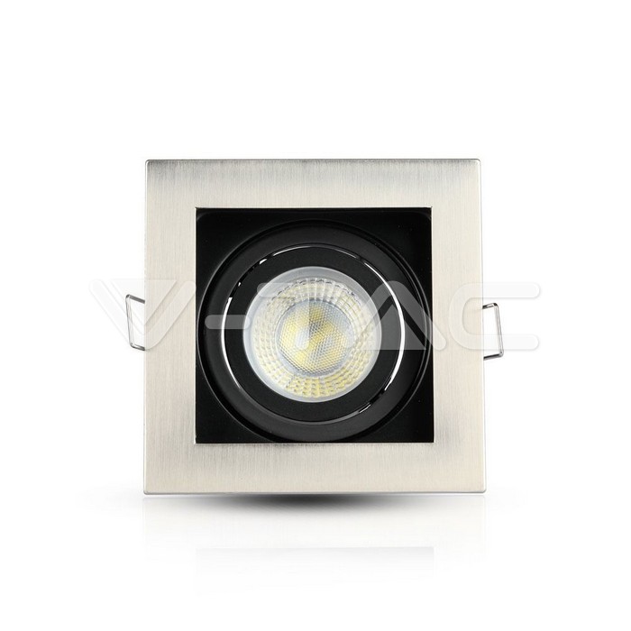 V-TAC 3598, GU10 Housing Square Nickel