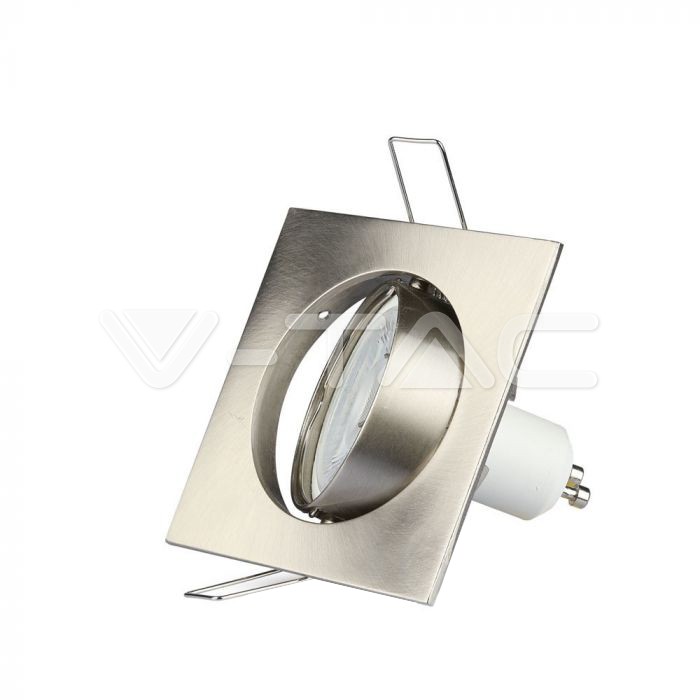 V-TAC 3591, GU10 Housing Square Nickel