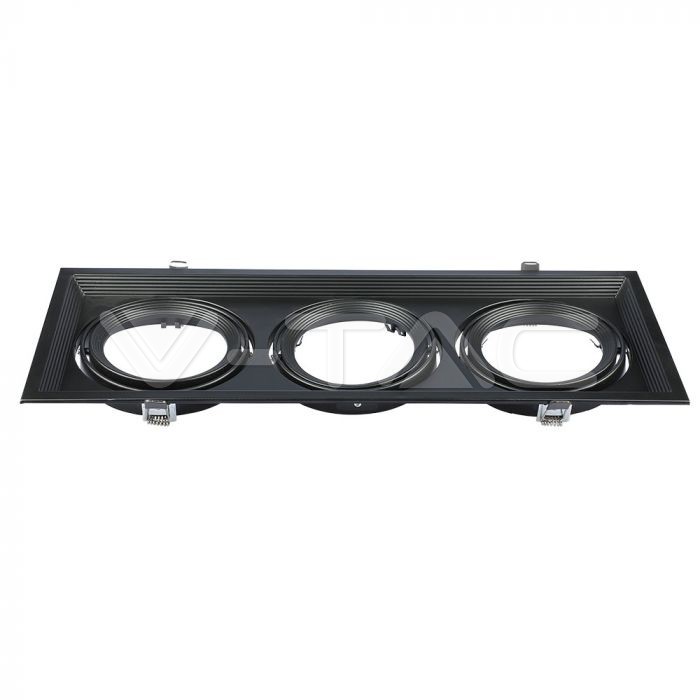 V-TAC 3583, 3x AR111 Housing Black