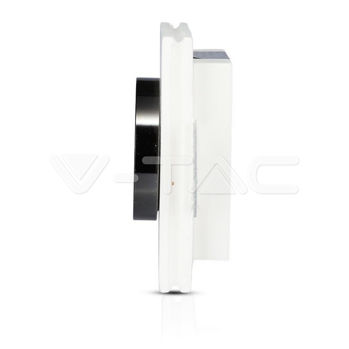 V-TAC 3149, GU10 Gypsum Fitting Square White Recessed Chrome Detail