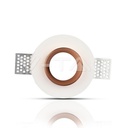 V-TAC 3147, GU10 Gypsum Fitting Round White Recessed Rose Gold Detail