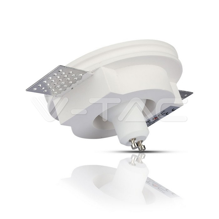 V-TAC 3147, GU10 Gypsum Fitting Round White Recessed Rose Gold Detail