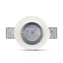 V-TAC 3146, GU10 Gypsum Fitting Round White Recessed Chrome Detail