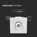 V-TAC 3144, GU10 Gypsum Fitting Adjustable Square White