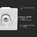 V-TAC 3144, GU10 Gypsum Fitting Adjustable Square White