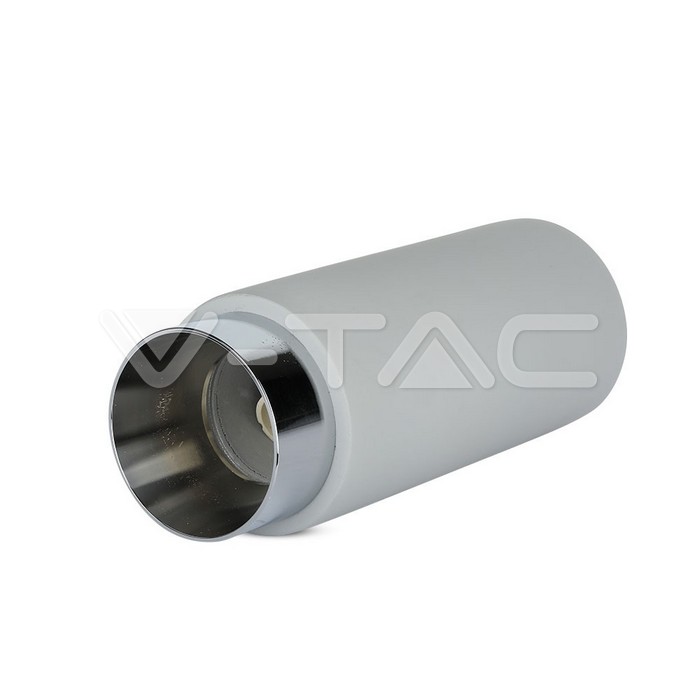 V-TAC 3138, GU10 Gypsum Metal Concrete Fitting Grey Chrome Detail