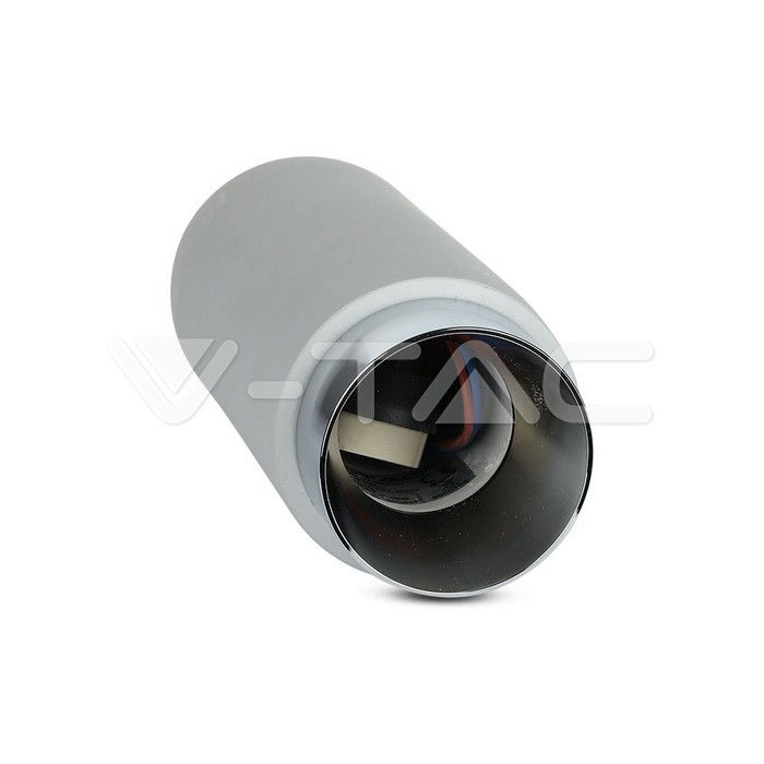 V-TAC 3138, GU10 Gypsum Metal Concrete Fitting Grey Chrome Detail