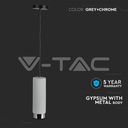 V-TAC 3135, GU10 Suspended Gypsum Cement Fitting Chrome Detail
