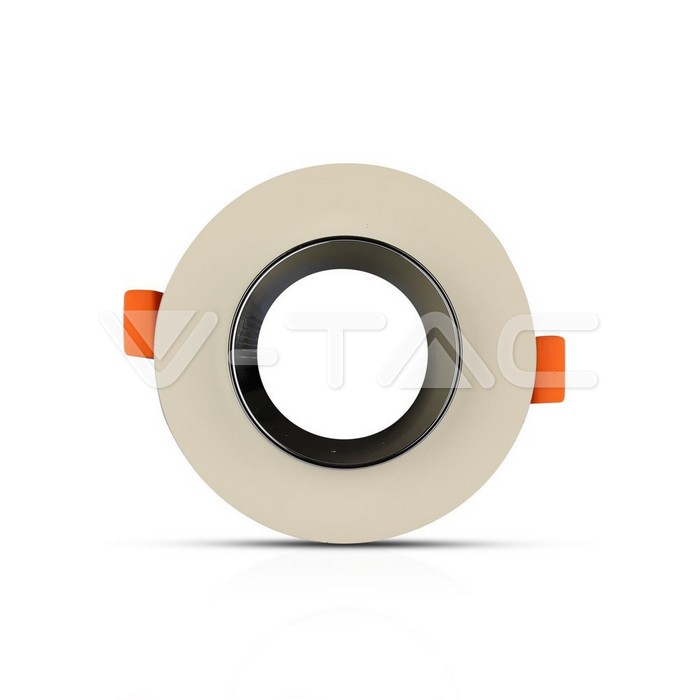 V-TAC 3126, GU10 Concrete Metal Holder White Round Chrome