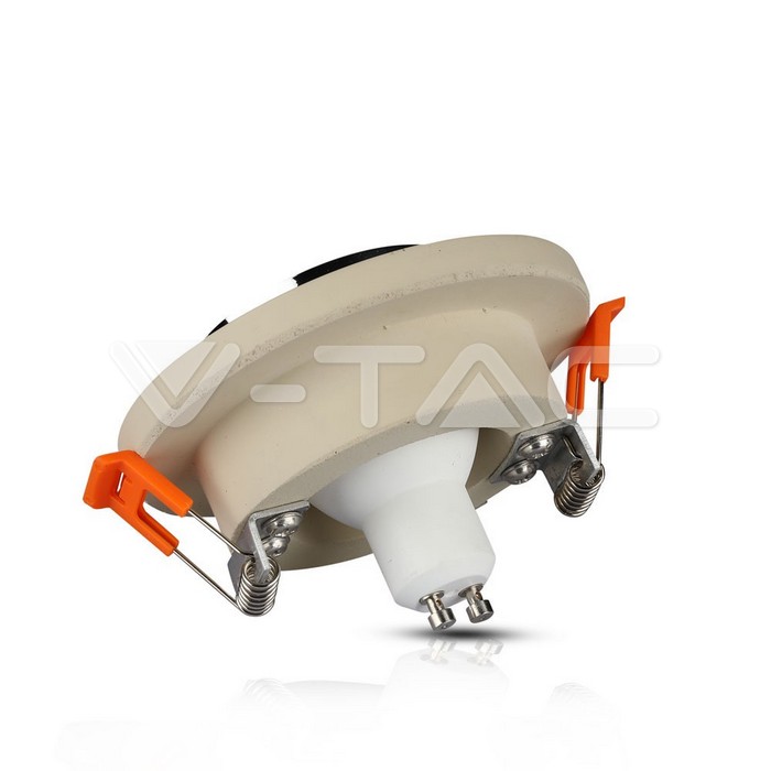 V-TAC 3126, GU10 Concrete Metal Holder White Round Chrome