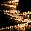 ELMARK 99CRL008WW, Warm White Christmas Icicle Lights, 10 pcs, 3000K, Battery Powered (2xAA), IP44