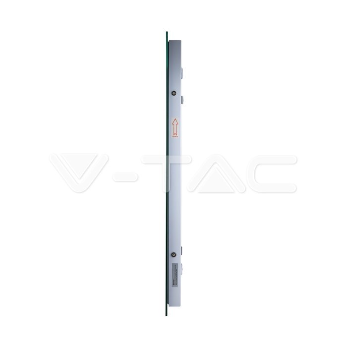 V-TAC 40441, 4W Rectangular LED Mirror IP44 Anti-Fog 6400K + 13W Heater