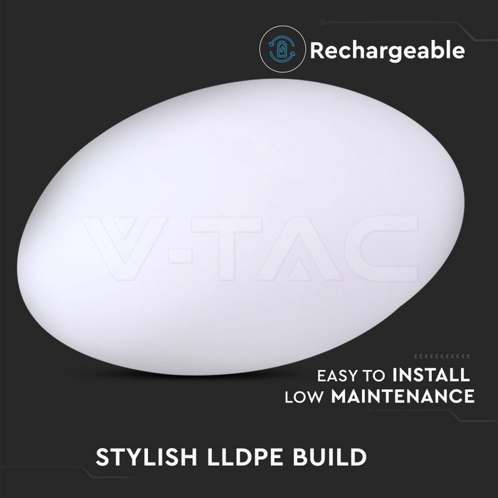 V-TAC 40171, RGB LED Stone Shape Light 33 x 25 x 17 cm