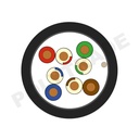 F/UTP Cat.5e 4PR  24AWG + Steel Messenger Wire PE