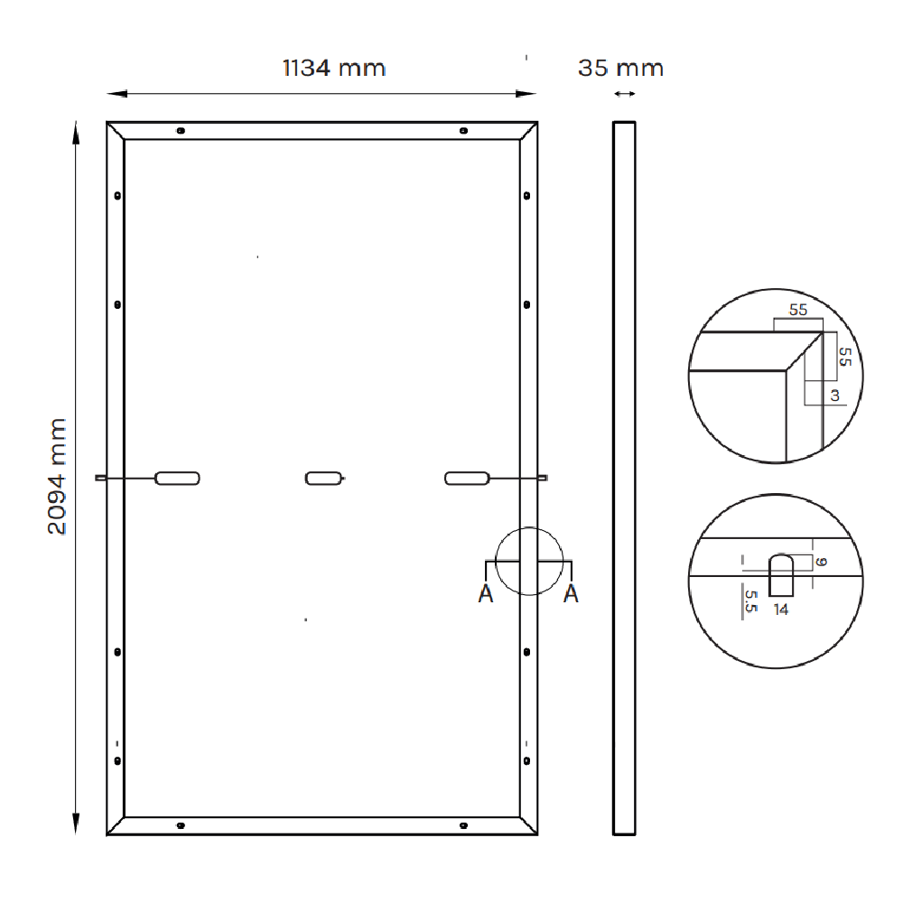 SOLARDAY, TEN HC132 495W, Standard Monofacial Monocrystalline Silicon MONO half-cut cells 495Wp Solar Panel