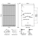 AE SOLAR, AE-MC-120E, Black Monofacial Monocrystalline PERC half-cut cells 375Wp Solar Panel