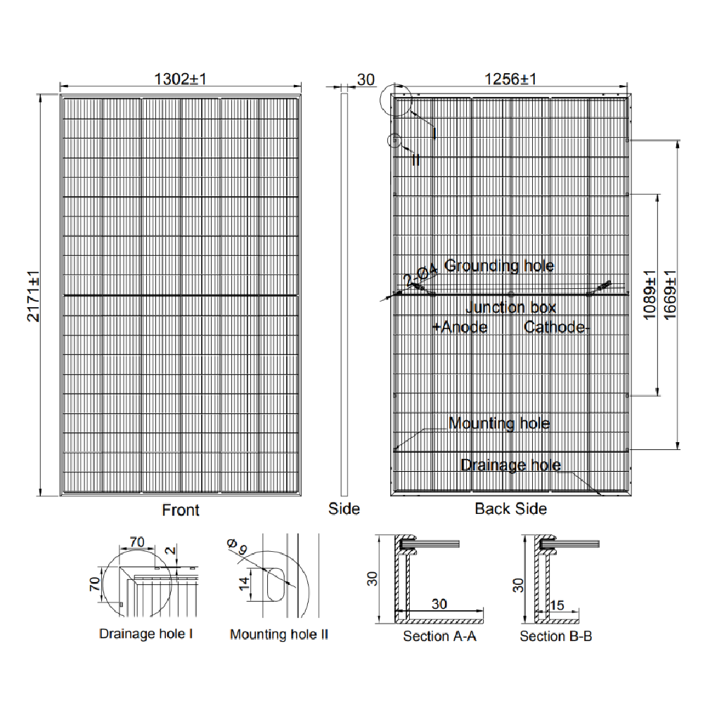 AE SOLAR, AE-ME-120BS, Standard Bifacial Monocrystalline PERC half-cut cells 590Wp Solar Panel