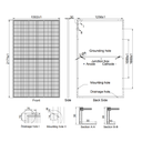 AE SOLAR, AE-ME-120, Standard Monofacial Monocrystalline PERC half-cut cells 585Wp Solar Panel