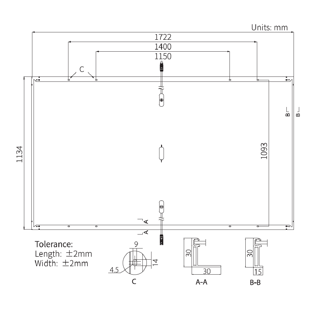LONGI, LR5-54HPB-400W, Standard MonofacialMonocrystalline Half-cut Cell 400Wp