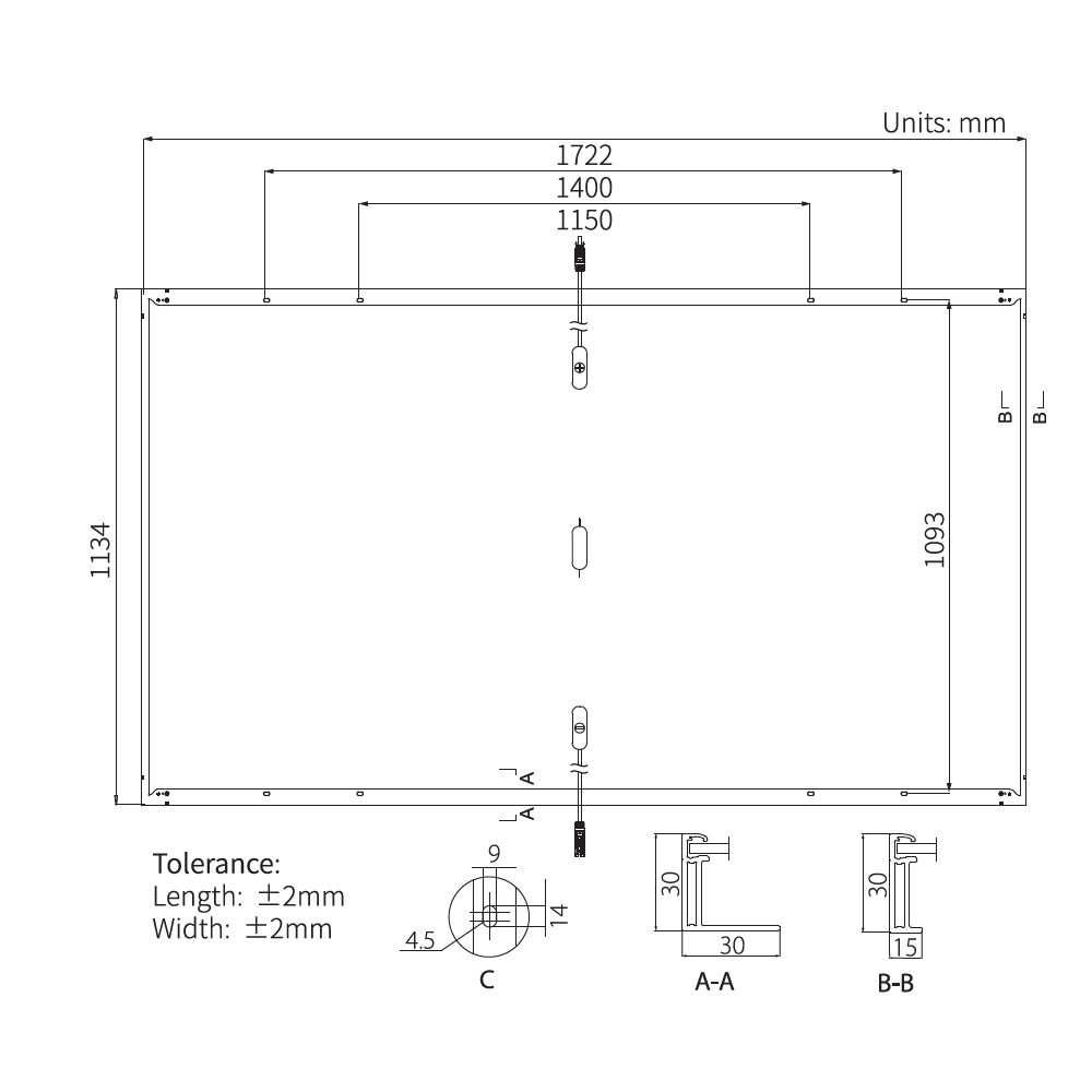 LONGI, LR5-54HTB-430W, Standard MonofacialMonocrystalline Half-cut Cell 430Wp