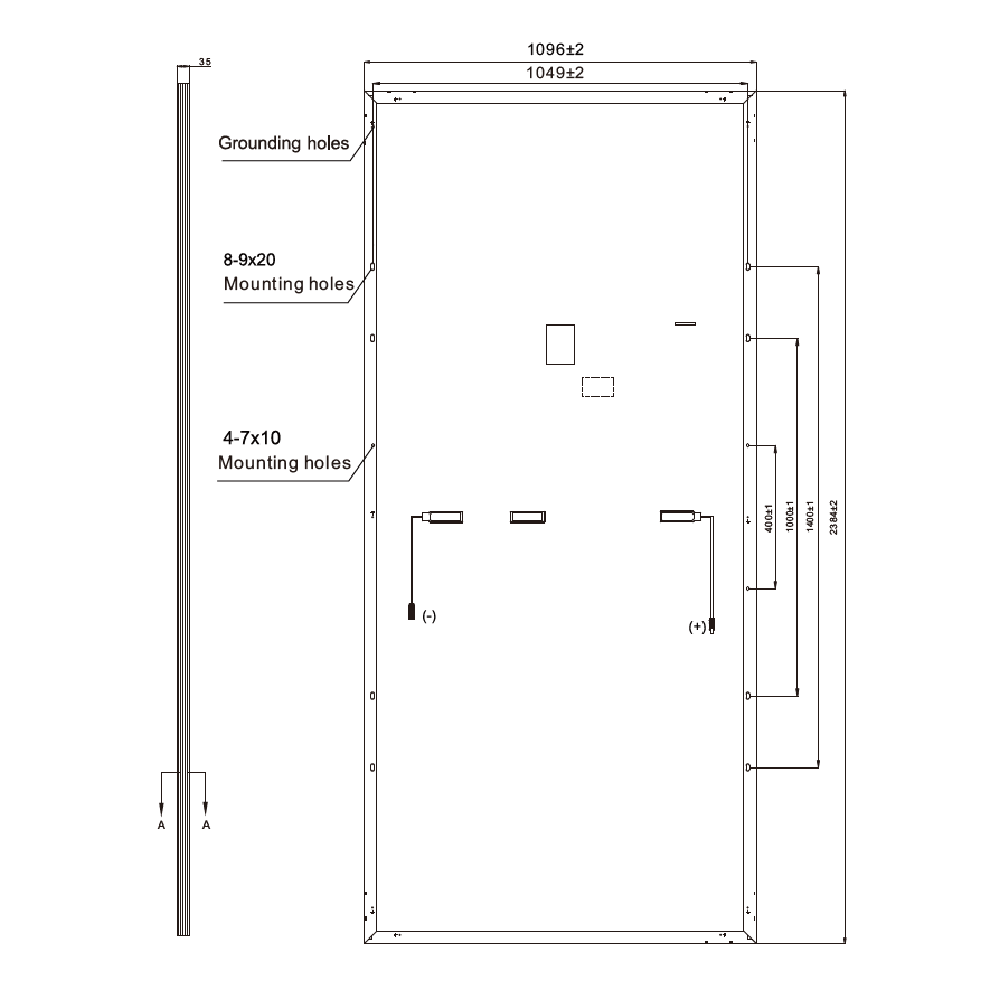 RISEN ENERGY, RSM110-8-545M-SF, Standard Monofacial Monocrystalline PERC half-cut cells 545Wp Silver Frame, Solar Panel