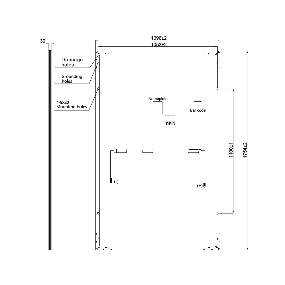 RISEN ENERGY, RSM40-8-395MB-BF, Standard Monofacial Monocrystalline PERC half-cut cells 395Wp Black Frame, Solar Panel