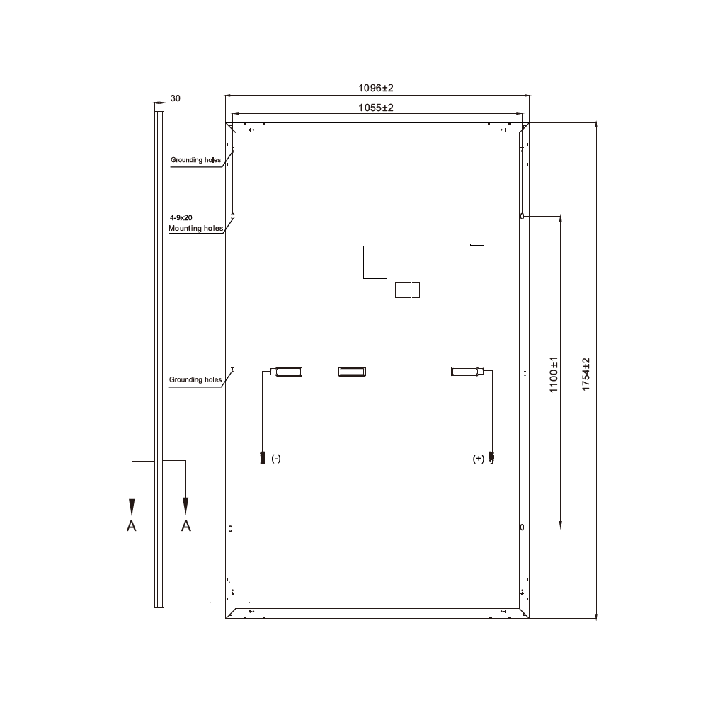 RISEN ENERGY, RSM40-8-390M-2T6-BF, Standard Monofacial Monocrystalline PERC half-cut cells 390Wp Black Frame, Solar Panel