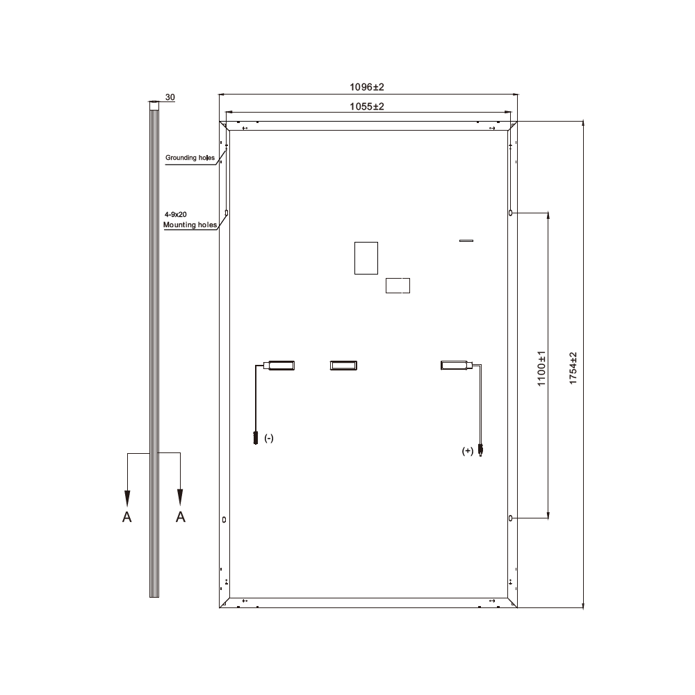 RISEN ENERGY, RSM40-8-400M-ABF, Standard Monofacial Monocrystalline PERC half-cut cells 400Wp Aluminium Black Frame Solar Panel