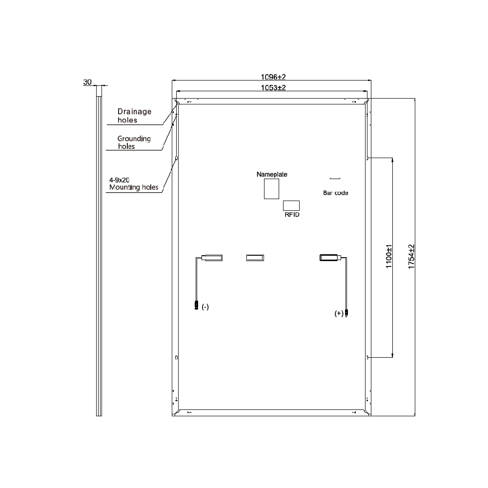 RISEN ENERGY, RSM40-8-400M-SBF, Standard Monofacial Monocrystalline PERC half-cut cells 400Wp Steel Black Frame, Solar Panel