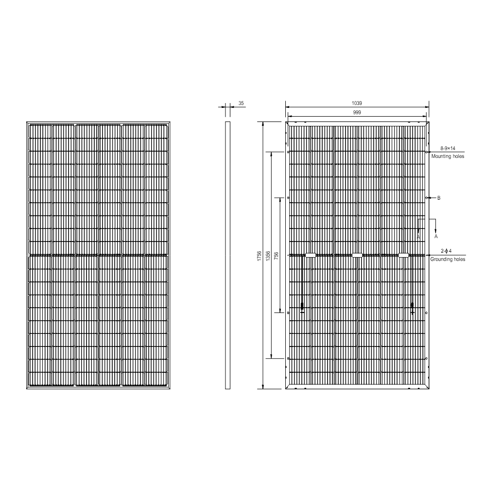 AMERISOLAR, AS-6M120-BHC-375W, Standard Bifacial Monocrystalline PERC 375Wp Solar Panel