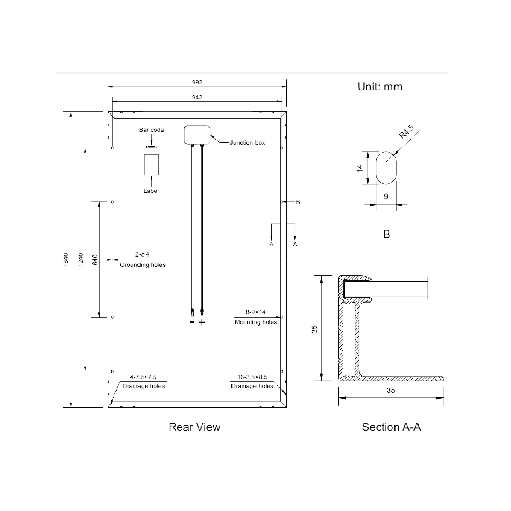 AMERISOLAR, AS-6P30-285W, Standard Monofacial Polycrystalline Crystalline 285Wp Solar Panel