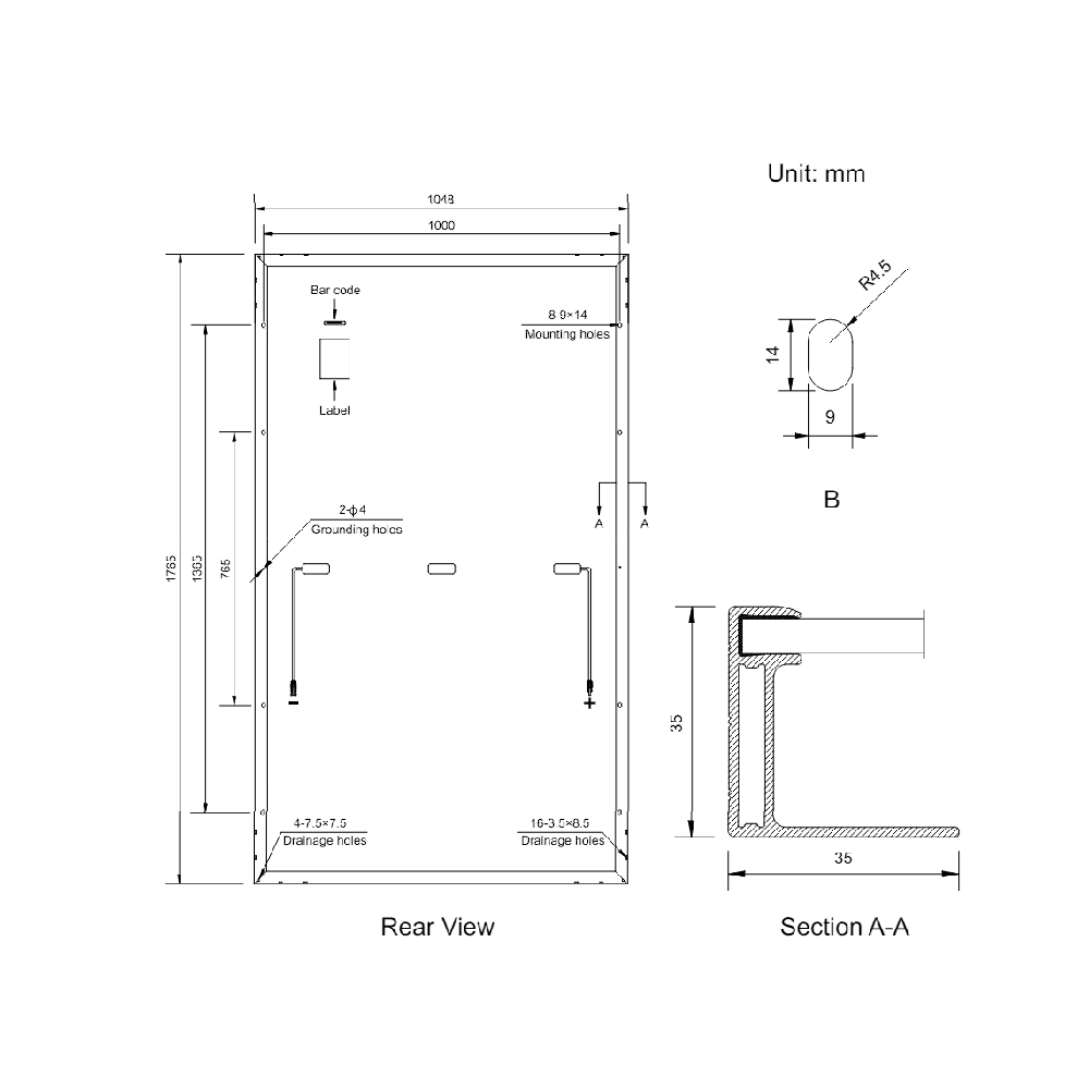 AMERISOLAR, AS-6M120-HC-BLACK-375W, Standard Monofacial Monocrystalline PERC 375Wp Solar Panel
