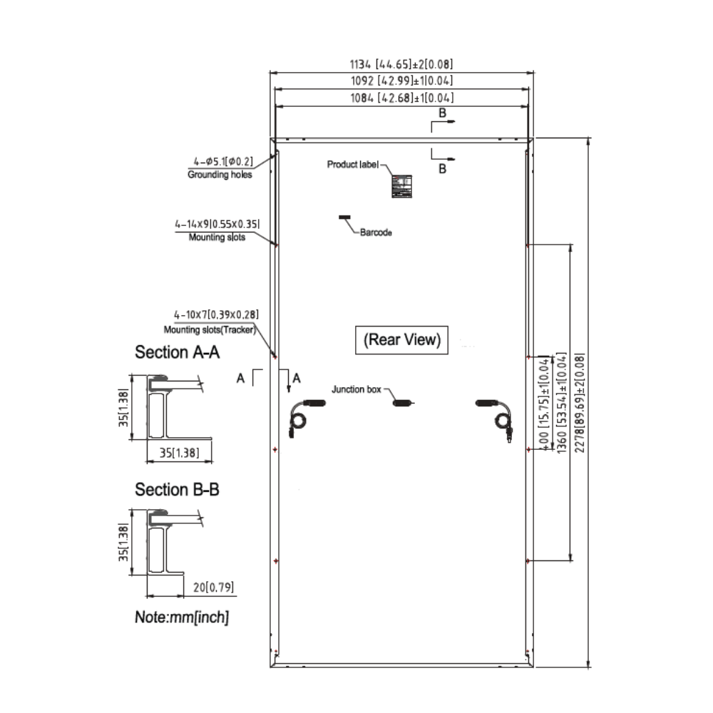 SUNTECH, STP540S-C72/Vmh, Standard Monofacial Monocrystalline MONO half-cut cells 540Wp Solar Panel